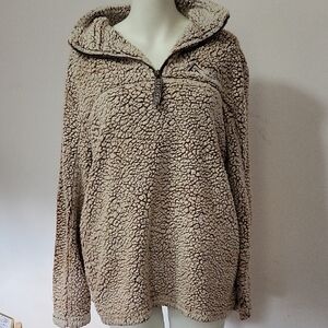 Cozy Tan Sherpa Pullover